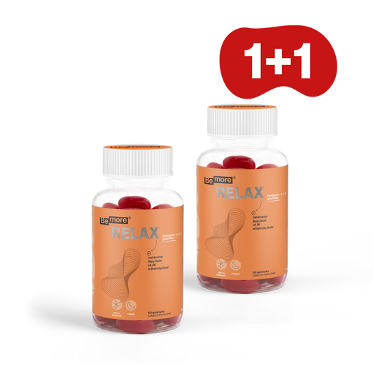 1+1 Relax, guminukai su melatoninu  (60vnt)