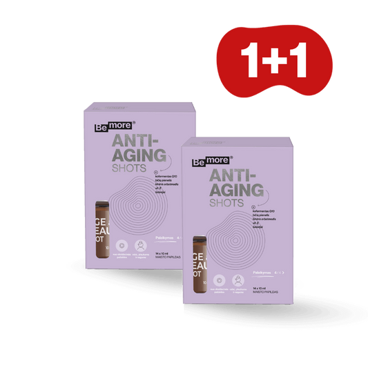 1+1 Anti-Aging Shots, geriamasis tirpalas (14 buteliukų po 10ml)