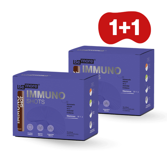 1+1 Immuno Shots, geriamasis tirpalas (14 buteliukų po 25ml)