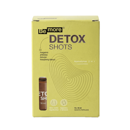 Detox Shots, geriamasis tirpalas (12 buteliukų po 10ml)