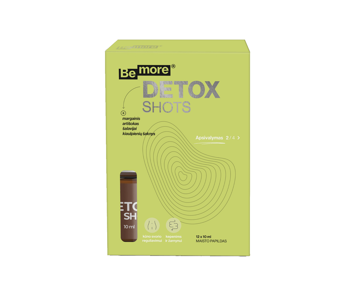 "Detox Shots", geriamasis tirpalas (12 buteliukų po 10ml)